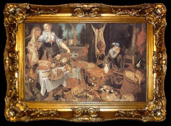 framed  Frans Snyders Pieter cornelisz van ryck Kitchen Scene (mk14), ta009-2